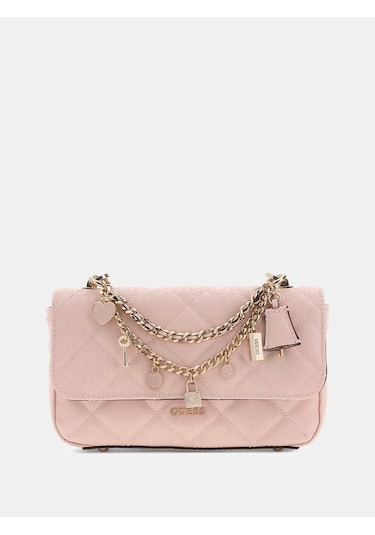 Guess Hwgg9912200 Libby Flap Kadın Omuz Çantası Pembe