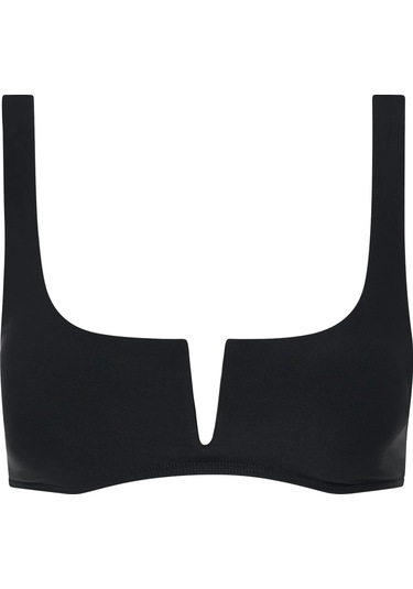 Bondi Born Şık Kare Yaka Bikini Üstü Siyah