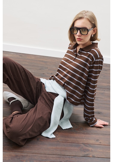 Kare Yaka Bağlamalı Triko Atkı Mavi Mavi