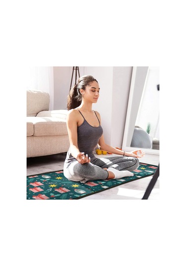 Noel Desenli 2'li Mutfak Matı, Anti-yorgunluk, Yastıklı Ve Kaymaz, Mutfak Ve Ofis İçin Noel Hediye Feneri