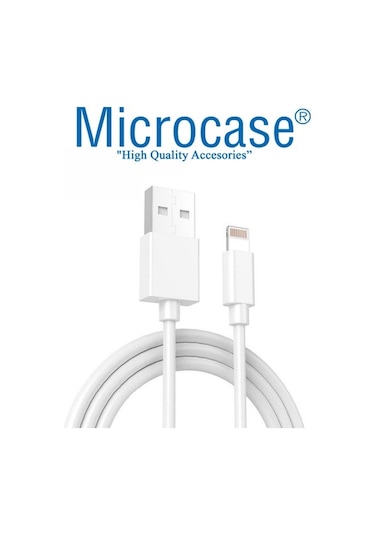 Microcase iPhone Apple Uyumlu iPad  Lightning Usb Şarj Ve Data Kablosu - 2 Metre Beyaz