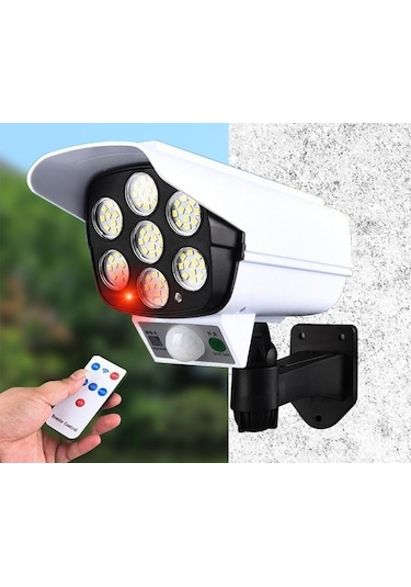 Bahçe Aydınlatma Su Geçirmez Kablosuz 77 Led 3 Mod Kamera Şeklinde Çok Renkli