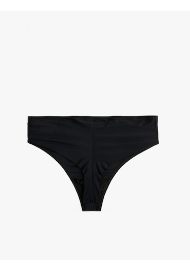 Koton Rahat Kalıp Ekstra Yüksek Bel String Külot Siyah 6wlk30202mk Siyah