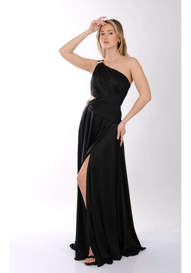 Abiye Elbise Dori 00kb7050 Siyah