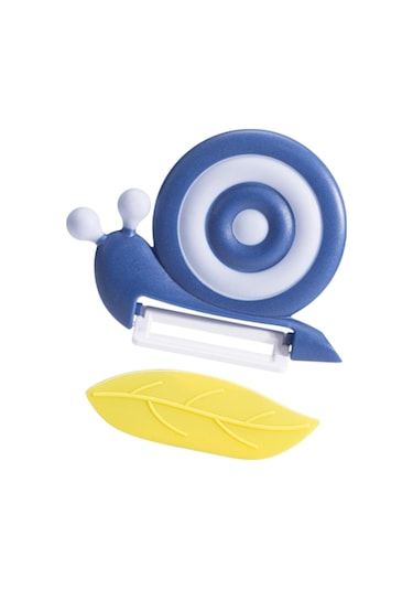 Homyl Sebze Soyucu Seramik Bıçaklı Mutfak Aleti Havuçlar Sebzeler Mavi