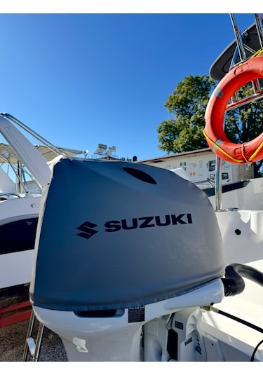Tekne Motor Kılıfı Dıştan Takma Marin Deri Suzuki 140 Hp Yeni Kasa