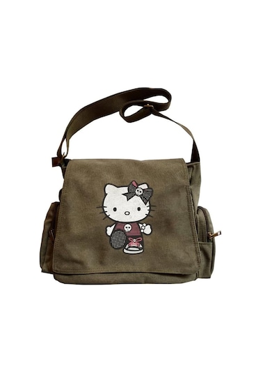 Hello Kitty Gothic Baskılı Postacı Çantası