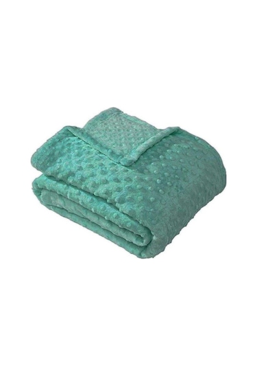 Pearly Aqua Sea Çift Kişilik Tomurcuk Soft Battaniye Merinos