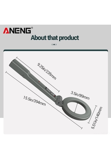 Besthome1 Aneng Taşınabilir Metal Dedektörü - 180 Katlanabilir Başlık, Işık Ses Uyarılı, Havaalanı İçin