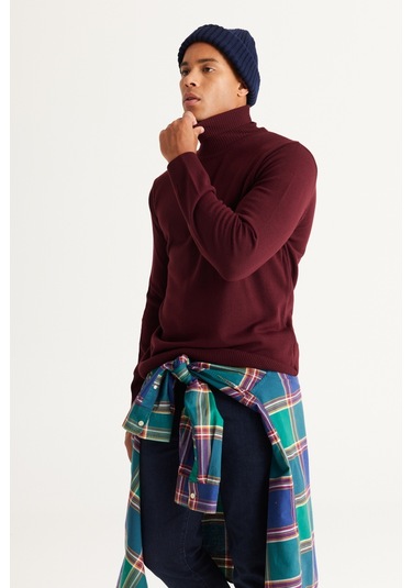 AC&Co / Altınyıldız Classics Erkek Bordo Standart Fit Tüylenme Yapmayan Tam Balıkçı Yaka Triko Kazak Bordo AC&Co / Altınyıldız Classics Erkek Bordo Standart Fit Tüylenme Yapmayan Tam Balıkçı Yaka Triko Kazak Bordo