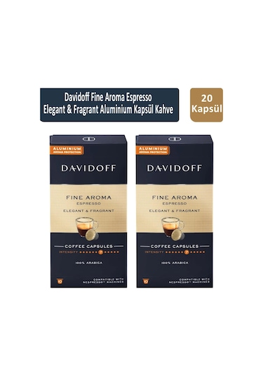 Davidoff Fine Aroma Espresso Elegant & Fragrant Kapsül Kahve 2 x 10'lu