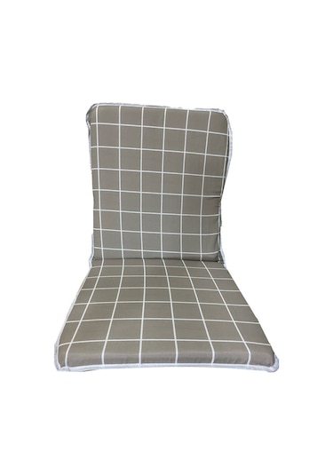 Sandalye Minderi 1 Adet Bahçe Minderi Arkalıklı (Kahverengipano) (551695008)