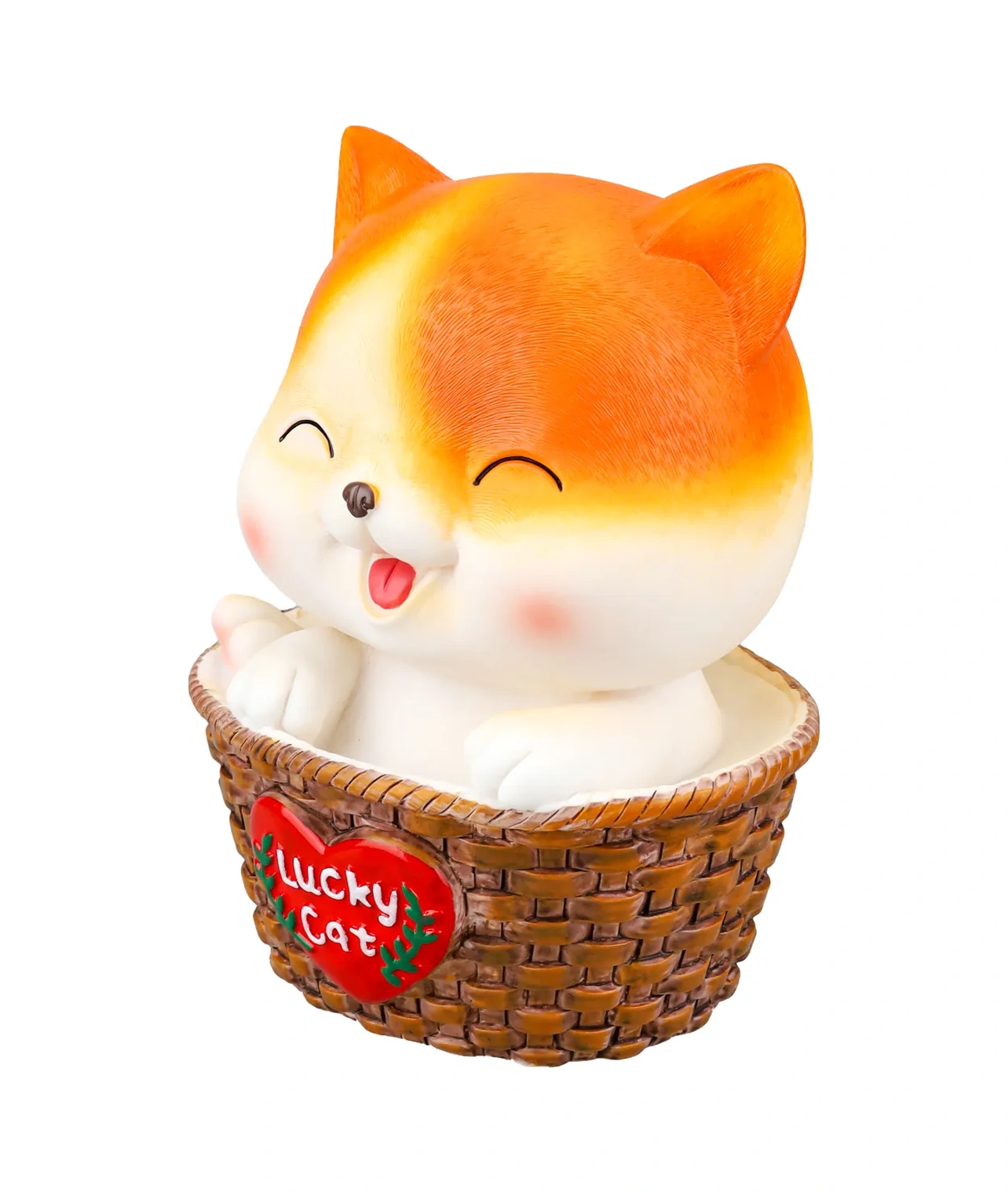 Mıland Sepetin İçinde Kedi Desenli 17 Cm Çocuklar İçin Kumbara 294018656