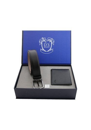 D'S DAMAT Cüzdan ve Kemer Seti Siyah-120