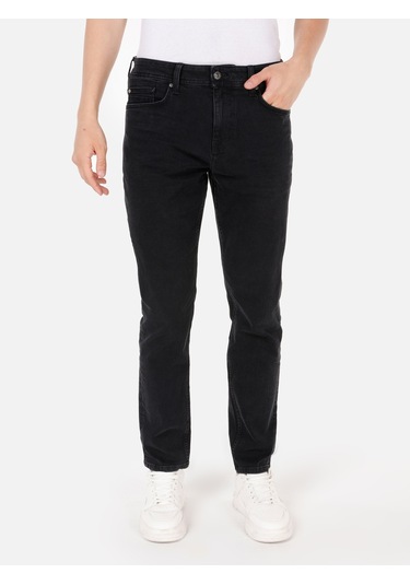 Colins 067 Jack Normal Kesim Orta Bel Düz Paça Siyah Erkek Pantolon Cl1070597 Denim Siyah