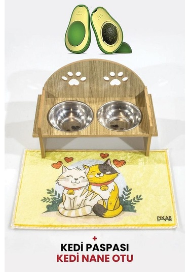 Pati Mama Kabı Kedi Köpek Suluk Mamalık, Paspas Ve Avokado Kedi Nanesi Hediye