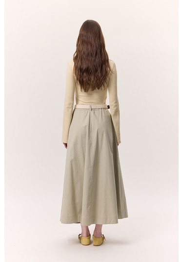 Cep Detaylı Geniş Etek Soft Yeşil Soft Yeşil
