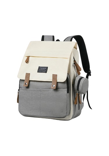 Maiyame Erkek-kadın Kullanıma Uygun Isı Yalıtımlı Biberon Cebi İle Çekirdek Çanta, Su Geçirmez Nilon Malzeme, Bebek Arabasına Takılabilir, Gri Gri