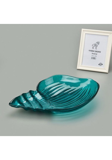 Evidea Deco Snail Dekoratif Tabak - Turkuaz - 40 Cm