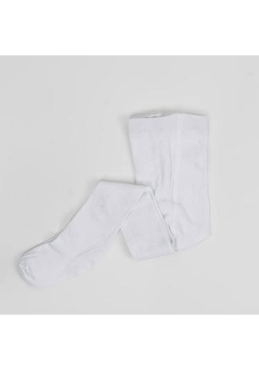 Çocuk Pamuklu Beyaz Külotlu Çorap
