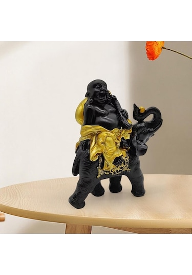 Opulentliving Reçine Buda Heykeli Süs Figür 13x9x21cm Ev Dekorasyonu Hediye 13cmx9cmx21cm