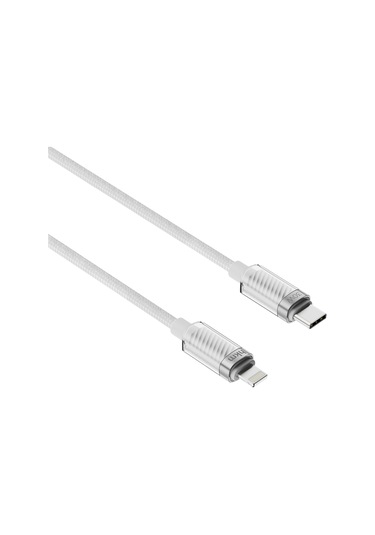 Knit Glam 30W Hızlı Şarj Destekli Type-C To Lightning Şarj Ve Data Aktarım Kablosu 1 Metre Beyaz