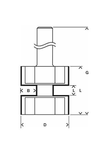 Bosch Standard Seri Ahşap İçin Çift Oluklu. Sert Metal Dilli Birleşim Frezesi 8x25x58MM - 2608628353