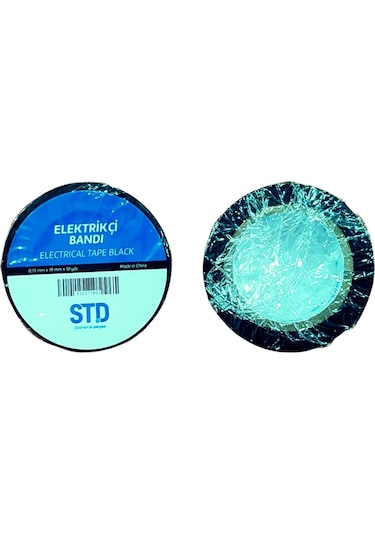 Std Siyah Izole Elektrikçi Bandı 19mm Elektrik Bant 4 Adet