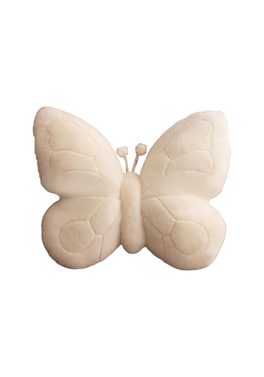 Suntek Kelebek Şeklinde Yastık Hediyesi Rahat Sevimli Yatak Beyaz
