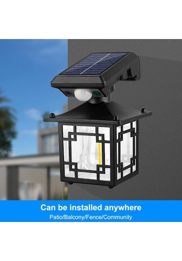 Novahub 2pcs Güneş Enerjili Duvar Lambası Ip65 Su Geçirmez Sokak Lambası Vücut Sensörü Yol Aydınlatma Bahçe Işıkları