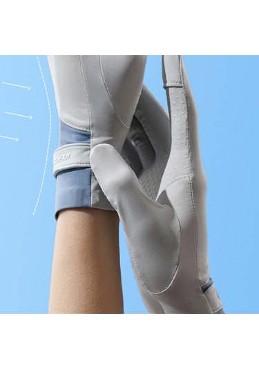 Golovejoy Xg58 1 Çift Kadın Uv Koruma Buz Ipek Çevirme Parmak Uçları Kaymaz Yaz Bisiklet Eldiveni