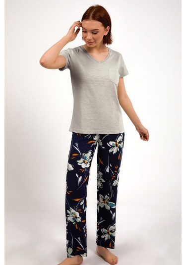 Arnetta 1878 Kadın Kısa Kol Pijama Takım Bej V6 Bej