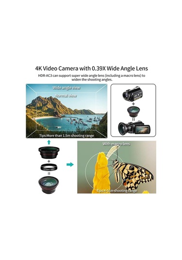 Ordro AC3 4K Kamera Video Kamera