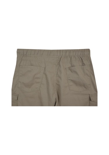 Kargo Cepli Büyük Beden Likralı Jogger Pantolon Bej