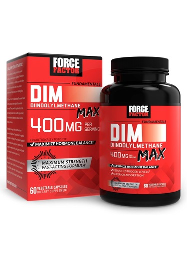 Force Factor Estrogen Balance For For Hormonal Acne, Metabolism, Menopause Dım Max, 400 Mg, 60 Caps