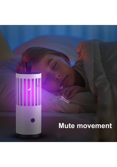 Hfambition Usb Girişli Evcil Mosquito Öldürücü - 360 Işık Çekim, Turbo Süper Emme, Yüksek Gerilim Şoku İle Fiziksel Öldürme - Mavi