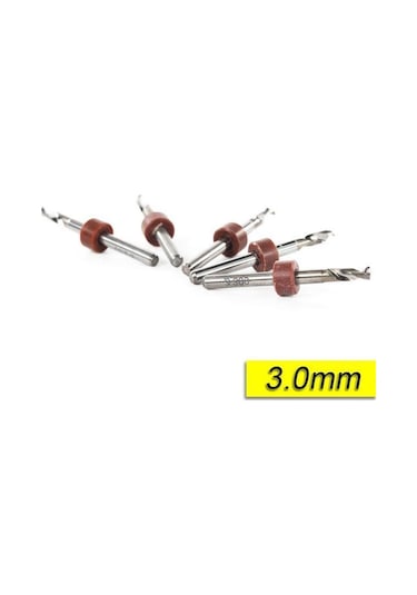 PCB Mikro Karbür CNC Matkap Ucu 10lu Set 3,00mm Tungsten 18 Shank