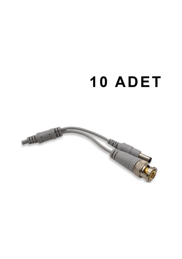 10 Adet HAZIR BNC DC KABLO