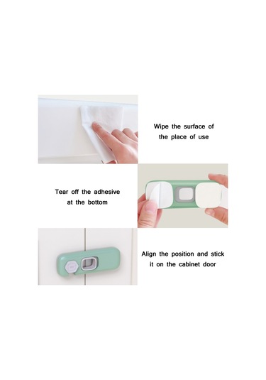 Sones Çocuklar İçin Anti-sıkışma El Açma Kapı Emniyet Kilidi Açık Gri