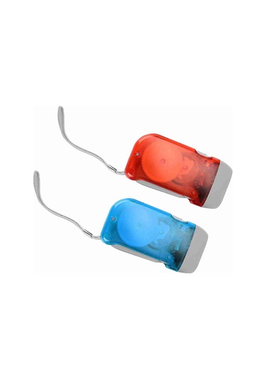 Geeroyoo İki Adet Kırmızı-mavi El Fırçalı Led Feneri, Abs Malzeme, Taşınabilir, Çevre Dost, Elden Üretimli Işık Kaynağı Kırmızı Mavi