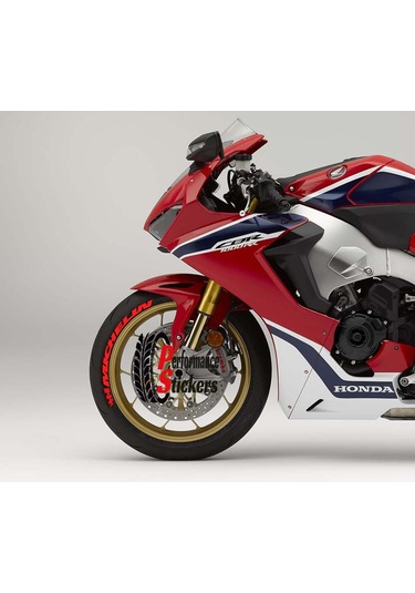 Michelin Motorsiklet Lastik Yazısı Sticker 4 Adet Kırmızı