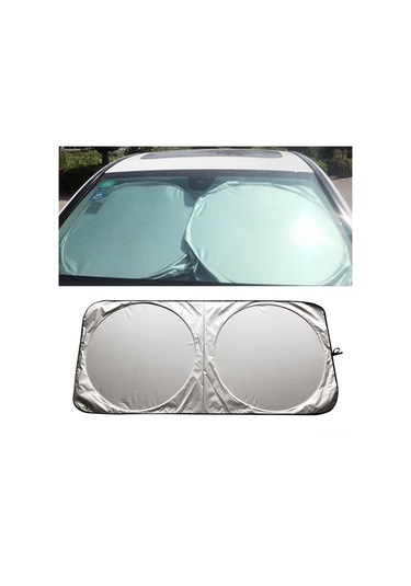 Lemestar Araba Güneşlik Ön Cam Koruyucu, Gümüşlü Dokuma, Uv Ve Isı Engelleyici, 150x70 Cm, Ev Araçları İçin Evrensel, Kolay Kurulum Clip Tipi