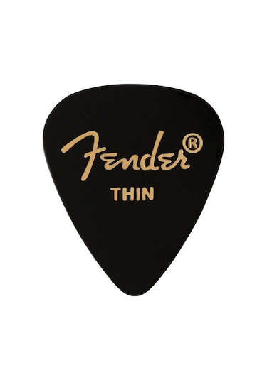 Fender 351 Thin 1 Adet Gitar Penası Siyah Shape Premium Pick