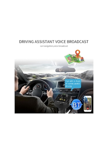 Sones Bluetooth Fm Verici Kablosuz Araç İçi Radyo Adaptörü Müzik Çalar Eller Serbest Arama A Çift Usb Şarj FM Transmitter 53047273