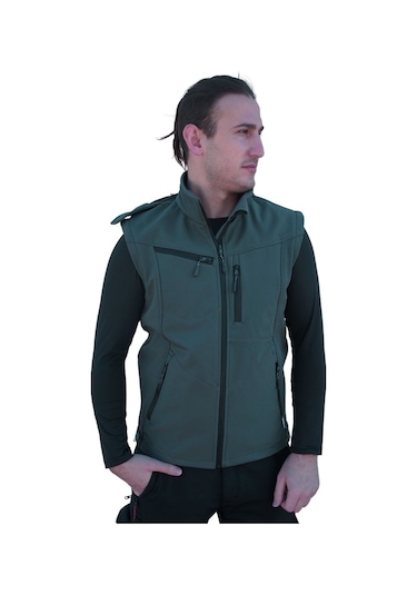 Uniprom Taktikal Softshell Mont Kollar Ve Kapşon Çıkabilir Erkek-Haki