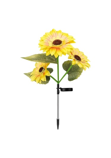 Cc Globall Bahçe Güneş 3 Kafa Ayçiçeği Işık Açık Çim Lambası Güneş Led Peyzaj Ayçiçeği Peri Işıkları Dış Güneş Diğer