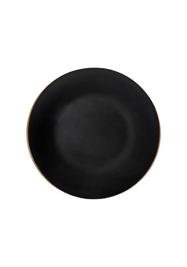 Lava Döküm Yuvarlak Servis Tabağı Ve Kayın Servis Ahşabı. Çap Ø 21cm.-bordo Bordo