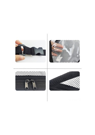 Shineyee Araç Tavanı Depolama Filesı - Çift Fermuarlı, Güçlü Taşıma Kapasiteli, Her Araç Modeline Uygun