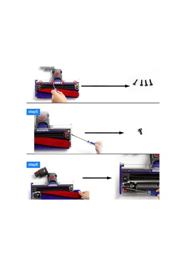 Cbtx Elektrikli Süpürge İçin 5 Adet / Yumuşak Peluş Şeritler + Mavi Hortum + T8 Tornavida