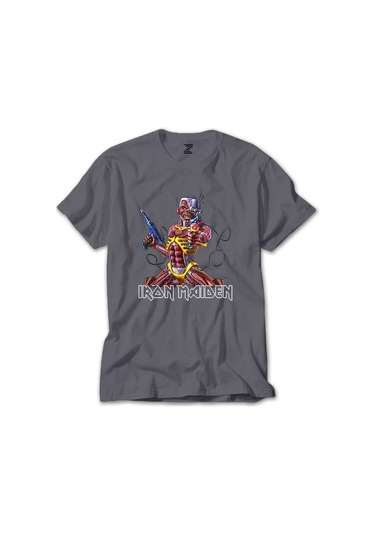 Iron Maiden İn The War Gri Tişört Gri